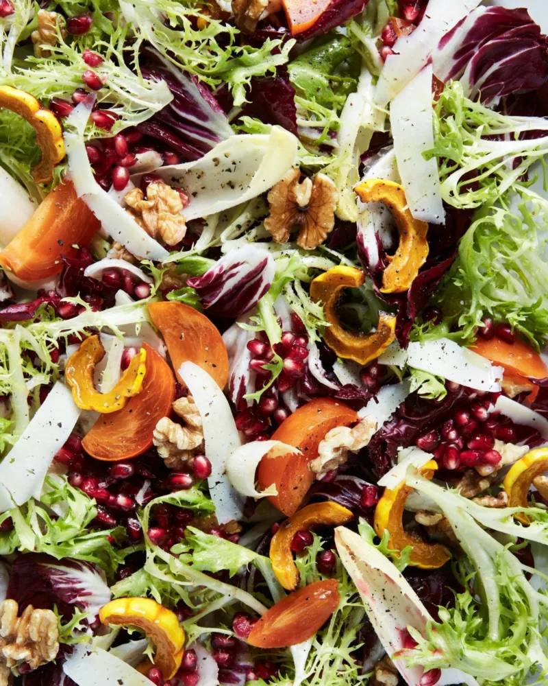 Still food image of salad for Cherry Bombe: The Cookbook by photographer Alpha Smoot, represented by Pat Bates & Associates, a premier photo and artist agency in the food and beverage sectors.