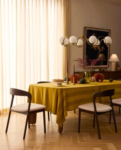 Interior still image with modern furniture and autumnal decor for All Modern by Photographer Alpha Smoot, represented by Pat Bates & Associates, a top photo agency in the interiors and retail home brand sectors.