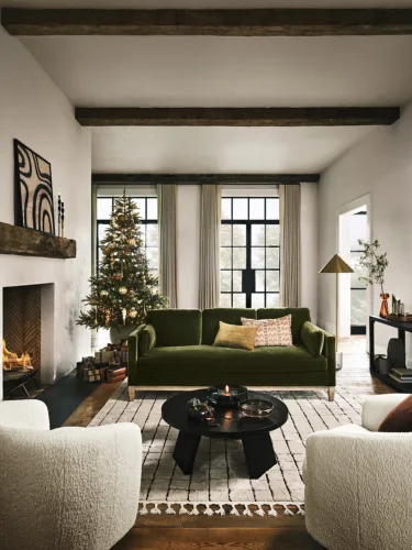 Still interior image of seasonal decor for Joss & Main with prop styling by Elizabeth MacLennan, represented by Pat Bates & Associates, a top agency in the retail home decor brand sector.