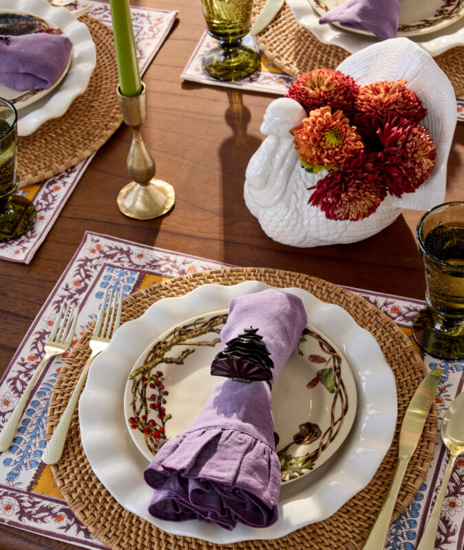 Still life image of seasonal tabletop decor for Birch Lane with prop styling by Elizabeth MacLennan, represented by Pat Bates & Associates, a premier photo and artist agency in the retail home brands sector.