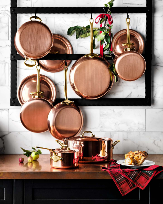 Holiday season still life with copper cookware for Williams Sonoma with prop styling by Elkie Brown, represented by Pat Bates & Associates, a leading artist mangement agency in the home retail sector.