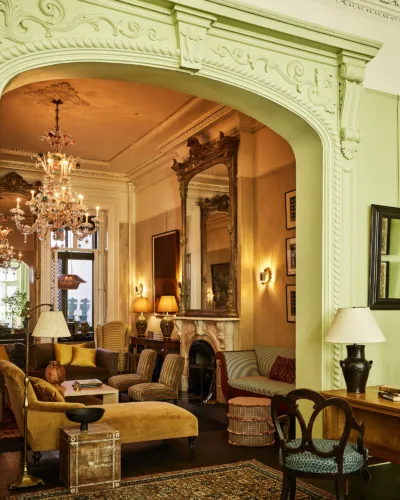 Interior still image of brick and mortar interiors store for interior designer Nickey Kehoe by photographer Kate S. Jordan, represented by Pat Bates & Associates, a leading photography agency in the interior and editorial sectors.