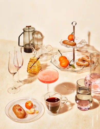 Still life tabletop image Martha Stewart Weddings with prop styling by Naomi deManana, represented by Pat Bates & Associates, a premier photo and artist agency in the editorial and retail home decor sectors.