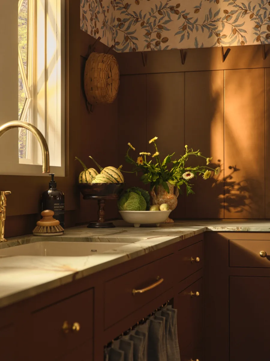 Interior still image of kitchen for cabinet company Isla Porter with prop styling Oliver Cano, represented by Pat Bates & Associates, a premier photo and artist agency in the interiors and home brand sectors.