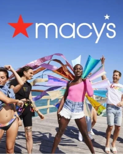 Lifestyle fashion still image for Macy's, with hair and makeup by hmu artist Paul Fields, represented by Pat Bates & Associates, a top photo agency in the lifestyle fashion sector.