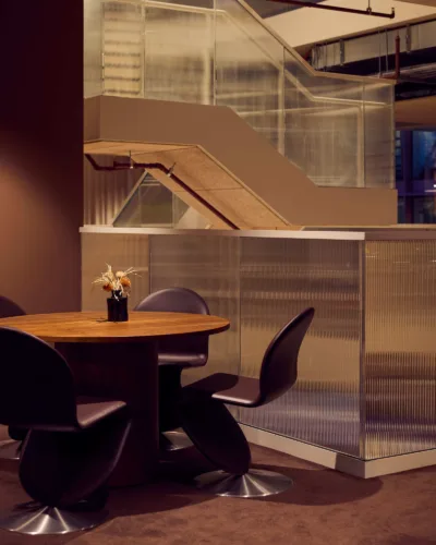 Interior still image of coworking space for Fora by photographer Toby Mitchell, represented by Pat Bates & Associates, a premier photo and artist agency in the interiors, hospitality, travel and experiential brand sectors.