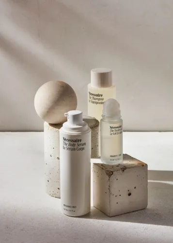Still life image of beauty products by photographer Yunhee Kim, represented by Pat Bates & Associates, a premier photo and artist agency in the beauty brand sector.